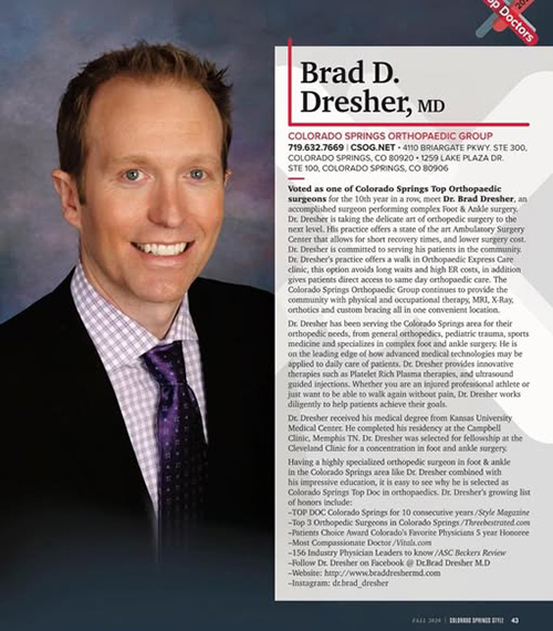 Dr. Brad Dresher - Top Doctors Award 2021 Recognition